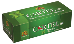 Cigarette Filtered Tubes CARTEL 200 Menthol x 50 boxes