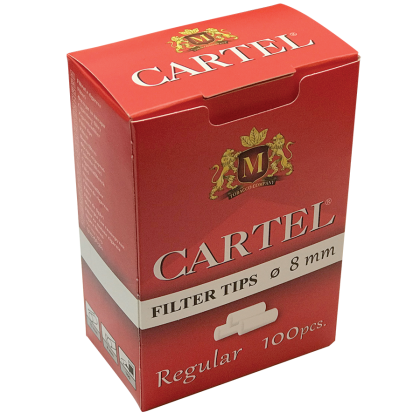 Filter Tips CARTEL REGULAR  8mm/15 mm x 100 pcs. in box
