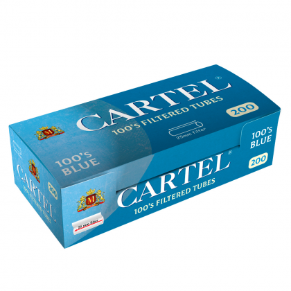 Cigarette filtered tubes CARTEL 100's BLUE
