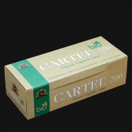 Cigarette filtered tubes  CARTEL 200 BIO Unbleached