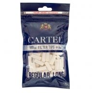 Filter tips CARTEL Regular LONG 8 mm / 22 mm x 100 pcs in bag