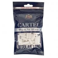 Filter tips CARTEL Regular LONG 8 mm / 22 mm x 100 pcs in bag