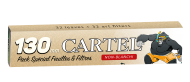 SUPER Long UNBLEACHED Rolling Papers CARTEL 130 mm papers+ art tips