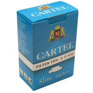 Filter Tips CARTEL SLIM 6mm/15 mm x 240 in box