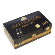 Black cigarette filtered tubes IMPERATOR 100 - 25 mm BLACK & GOLD