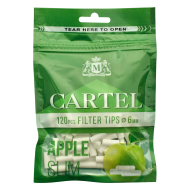 Ароматни филтри CARTEL зелена ябълка 6 мм х 120 бр.