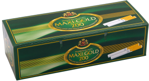 Луксозни златни цигарени гилзи Maxi Gold 200 - 50 кутии