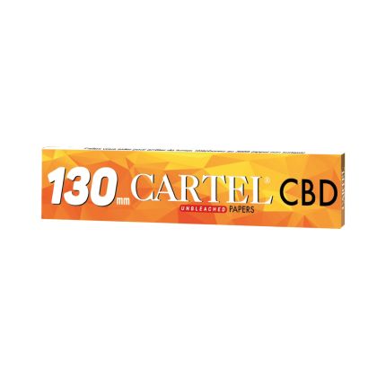 SUPER Long Unbleached Rolling Papers with CBD isolate CARTEL 130 mm papers+ tips 