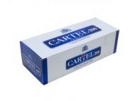 Cigarette filtered tubes CARTEL 200 Recess Charcoal 20 mm white filter