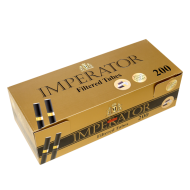 Cigarette tubes IMPERATOR 200 Carbon 20 mm BLACK & GOLD
