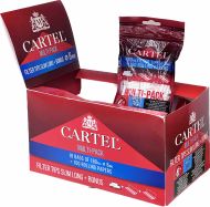 Boîte de 18 sachets de filtres cigarettes Cartel Multipack Slim Long 6/22mm x 180 pcs + 100 feuilles à rouler