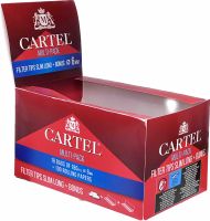 Boîte de 18 sachets de filtres cigarettes Cartel Multipack Slim Long 6/22mm x 180 pcs + 100 feuilles à rouler